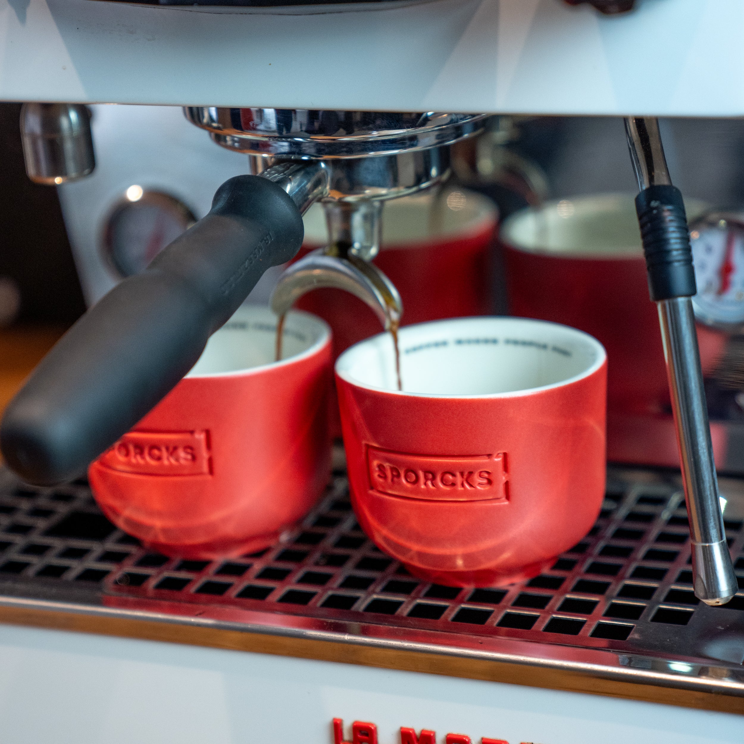 Rote Cappuccino-Tasse - 200ml