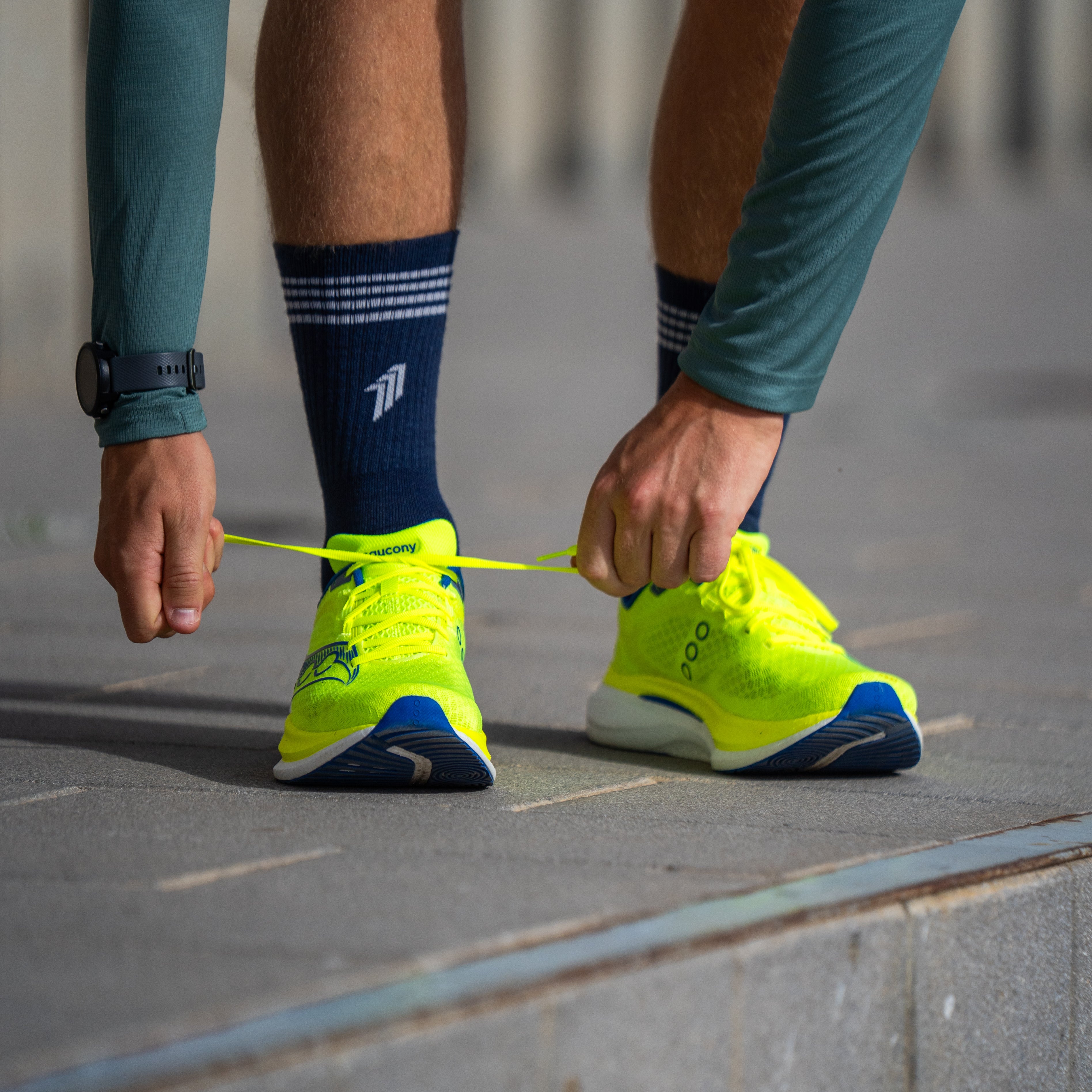 NO RISK BLUE - WINTER RUNNING SOCKS