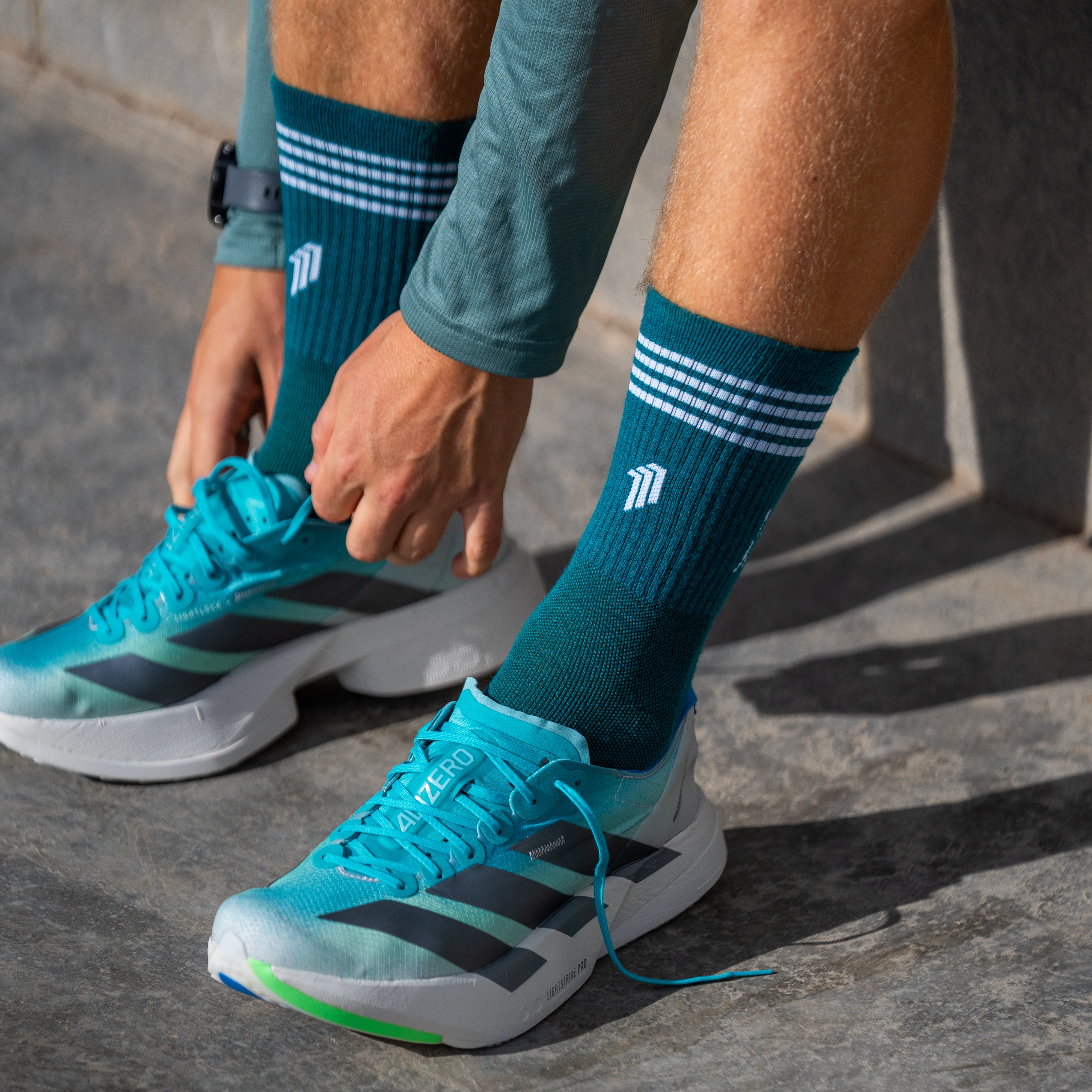 NO RISK GREEN - WINTER LAUFSOCKEN