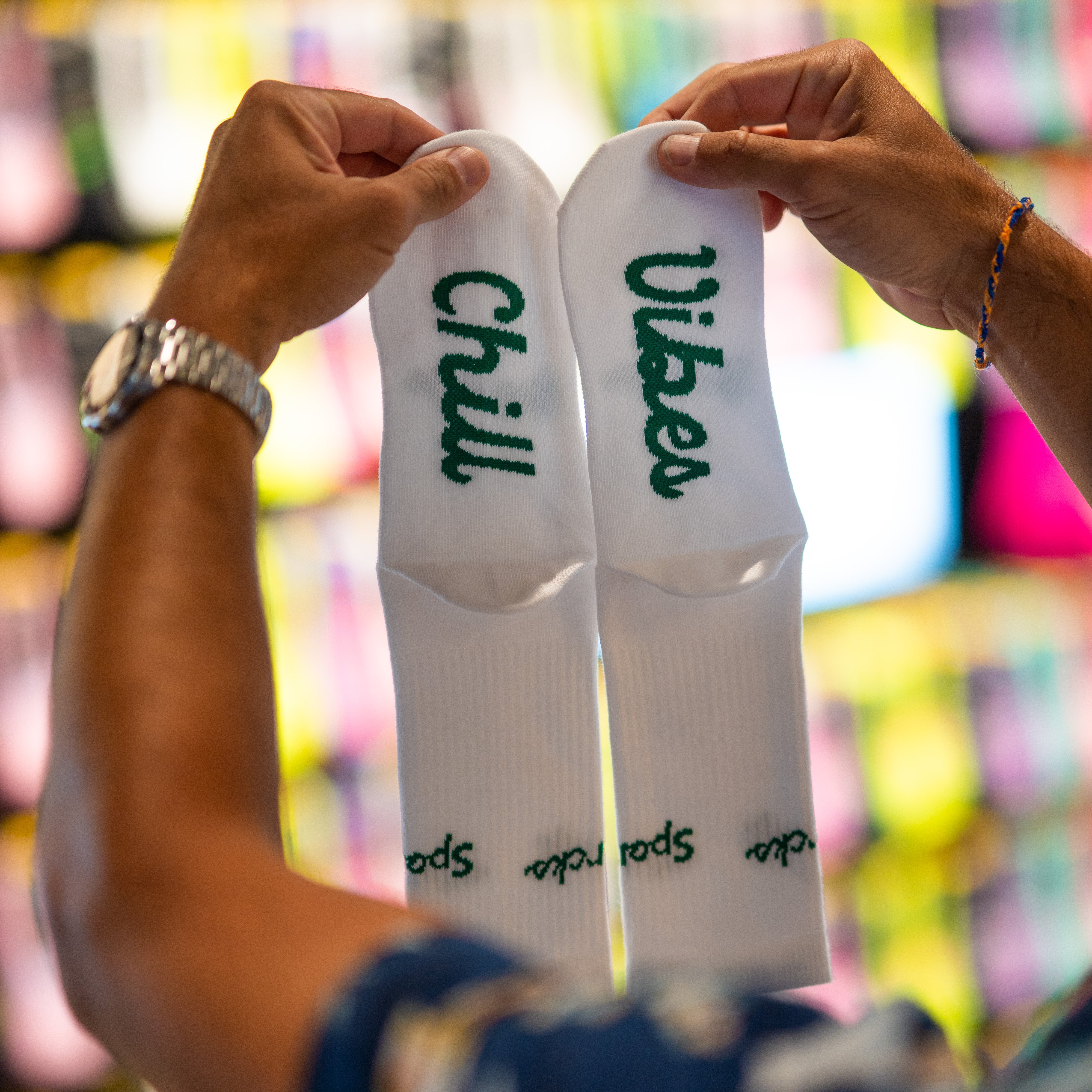 CHILL VIBES WHITE - CALCETÍN STREET