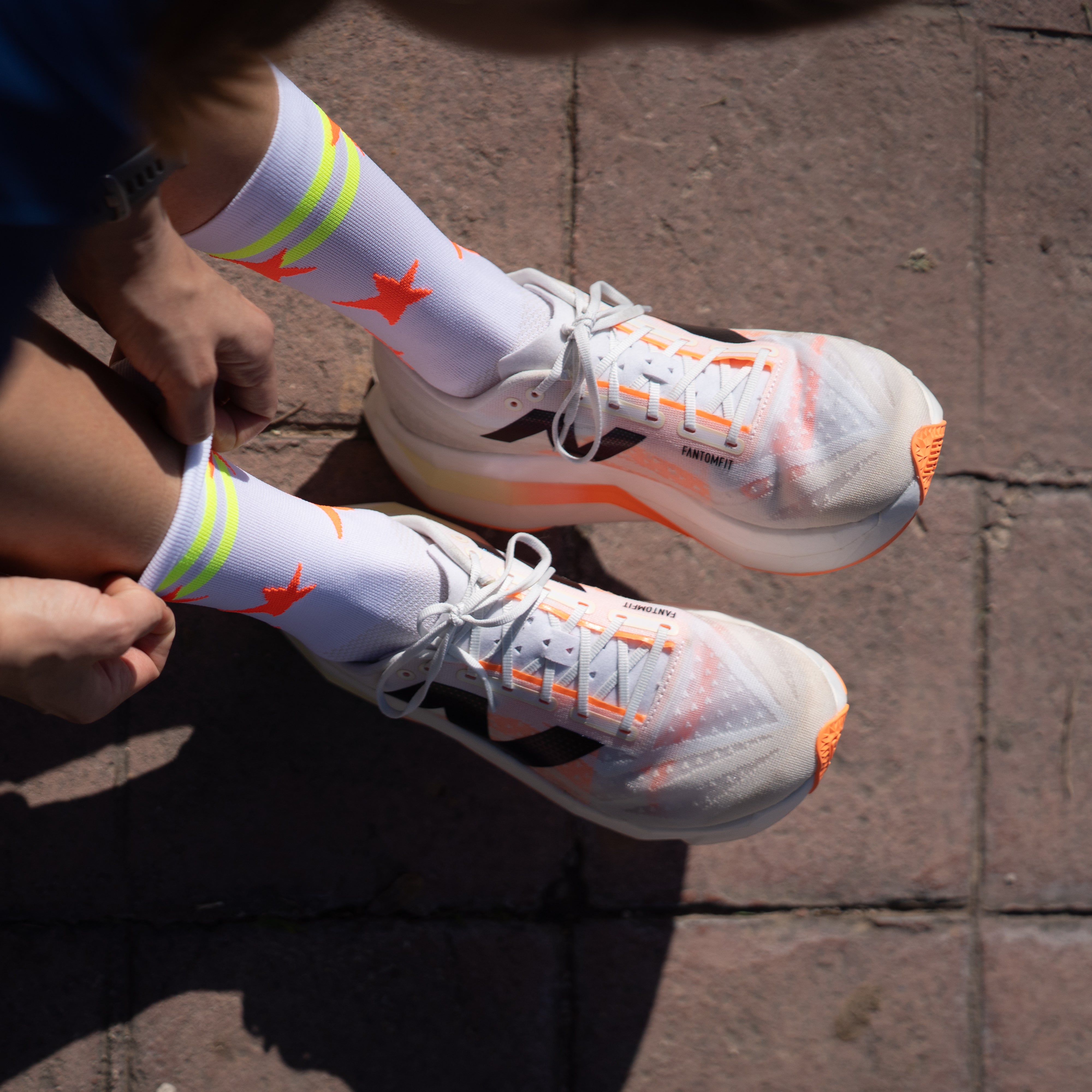 RUN STAR ORANGE - CHAUSSETTE DE COURSE
