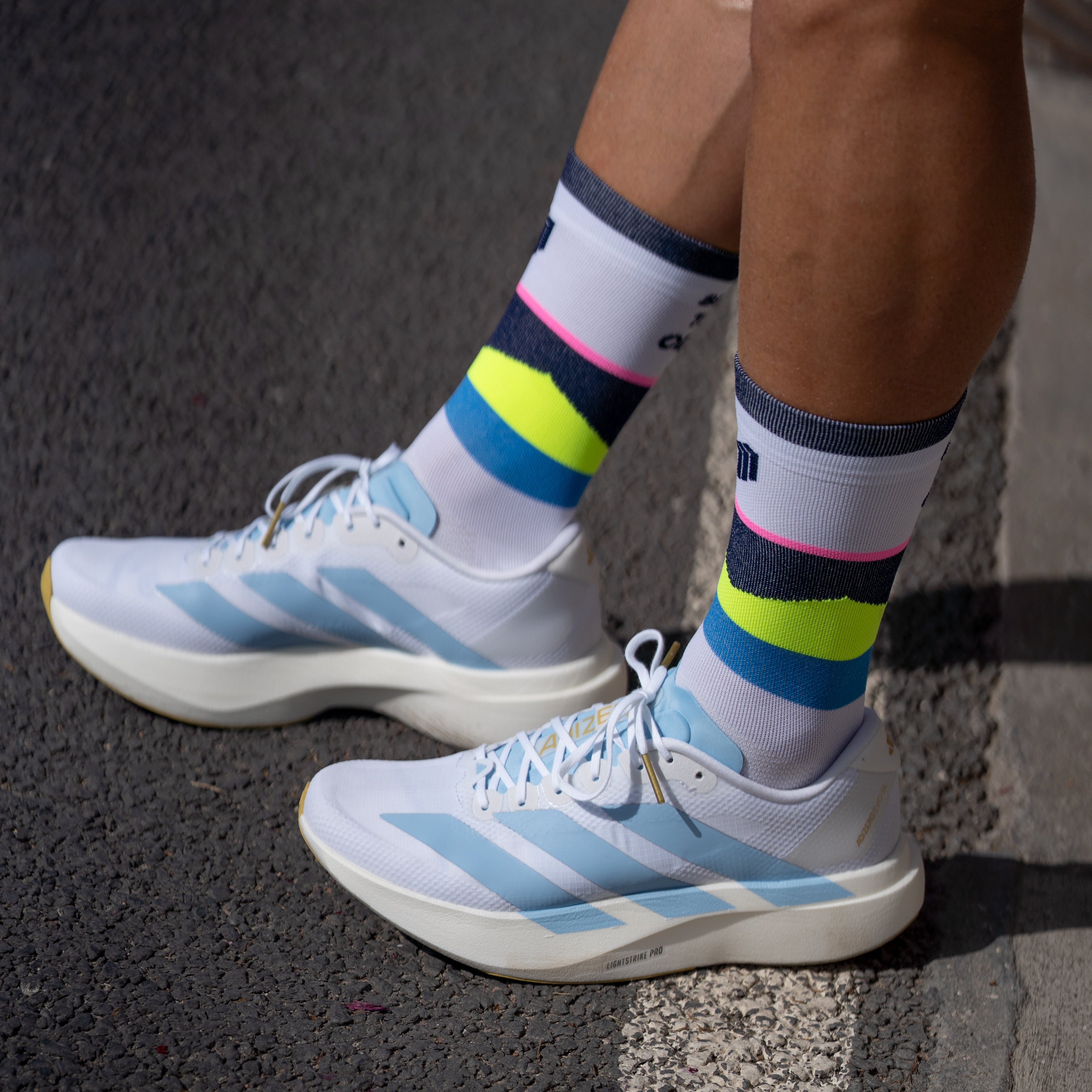 BEAT THE ODDS BLUE - CHAUSSETTE DE COURSE