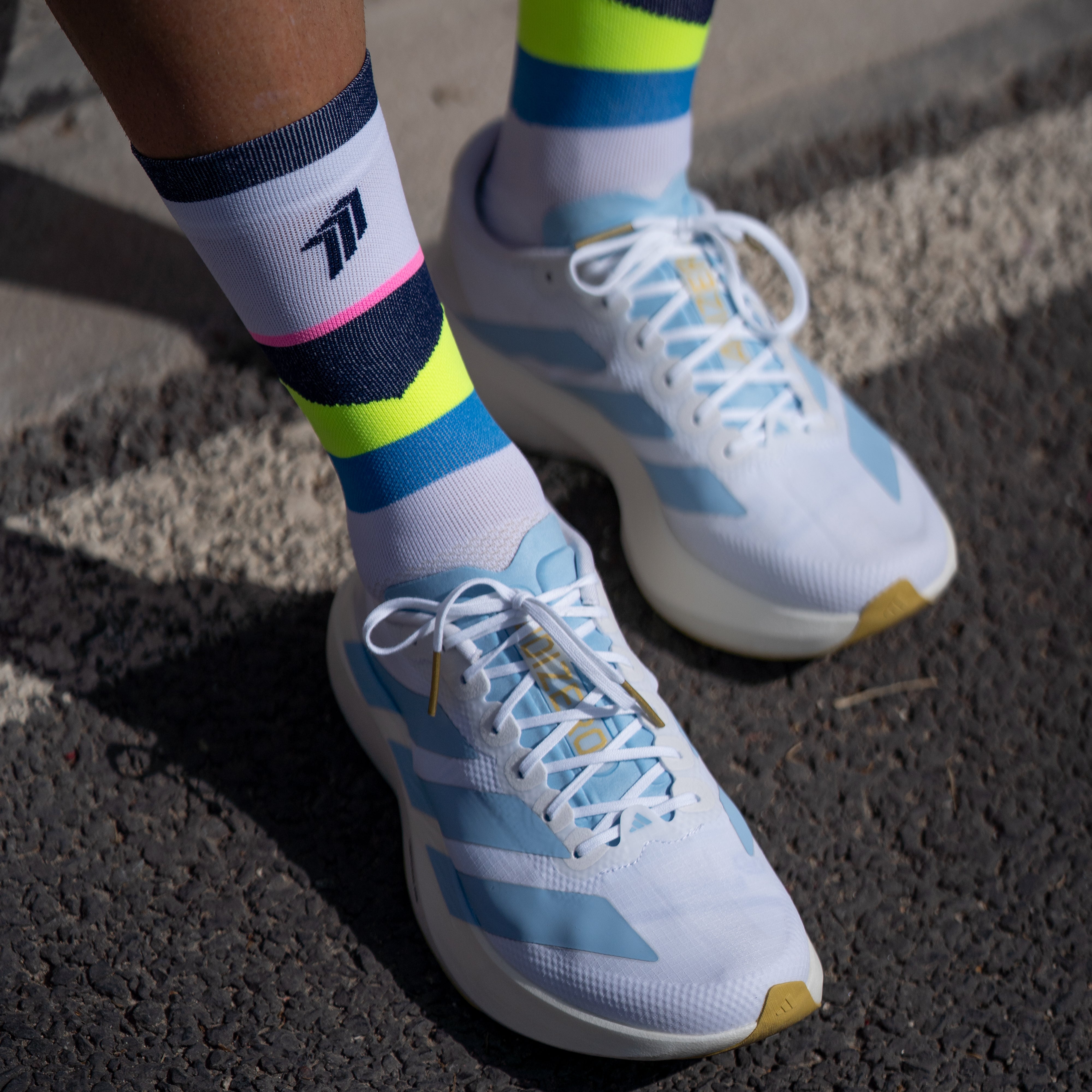 BEAT THE ODDS BLUE - CHAUSSETTE DE COURSE