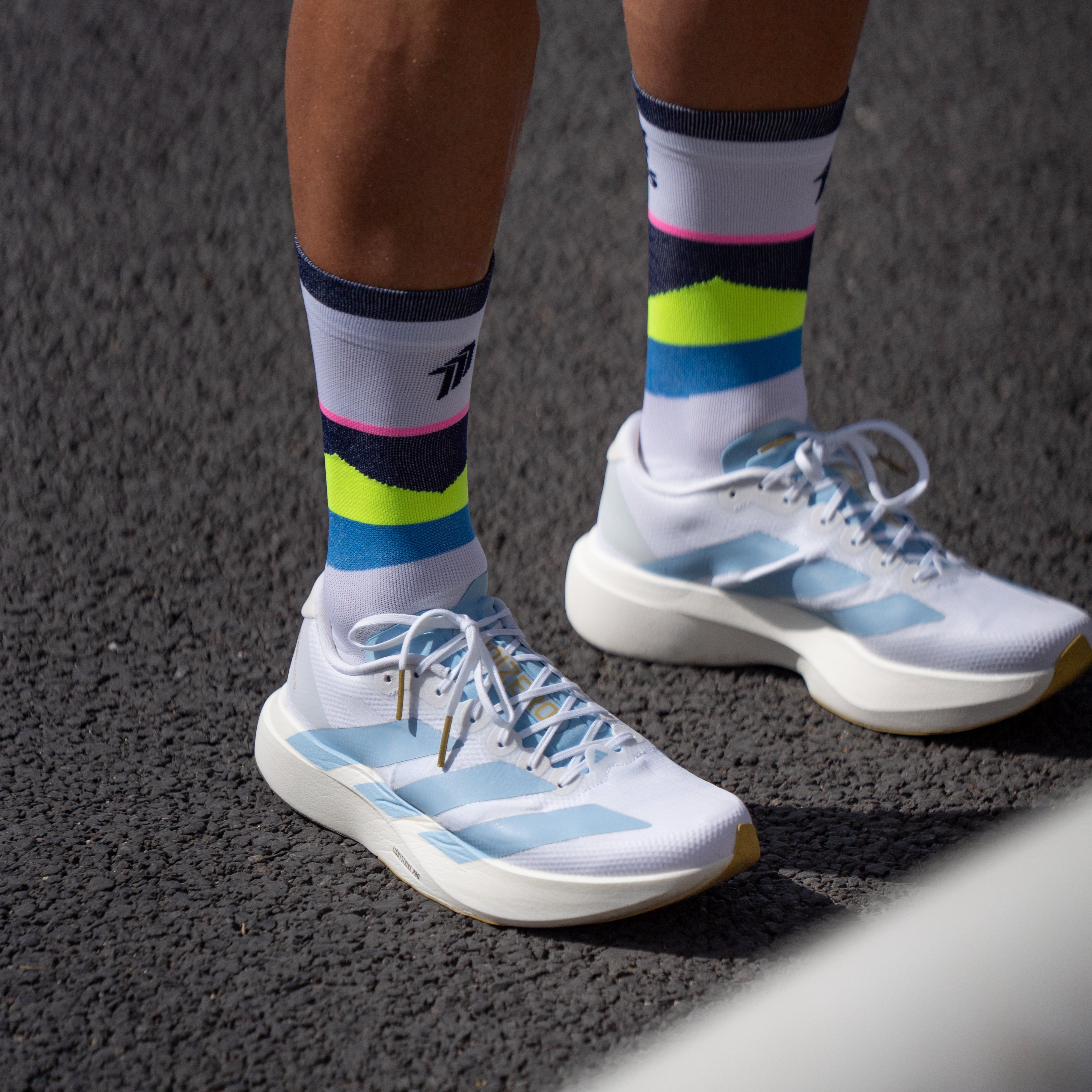 BEAT THE ODDS BLUE - CHAUSSETTE DE COURSE