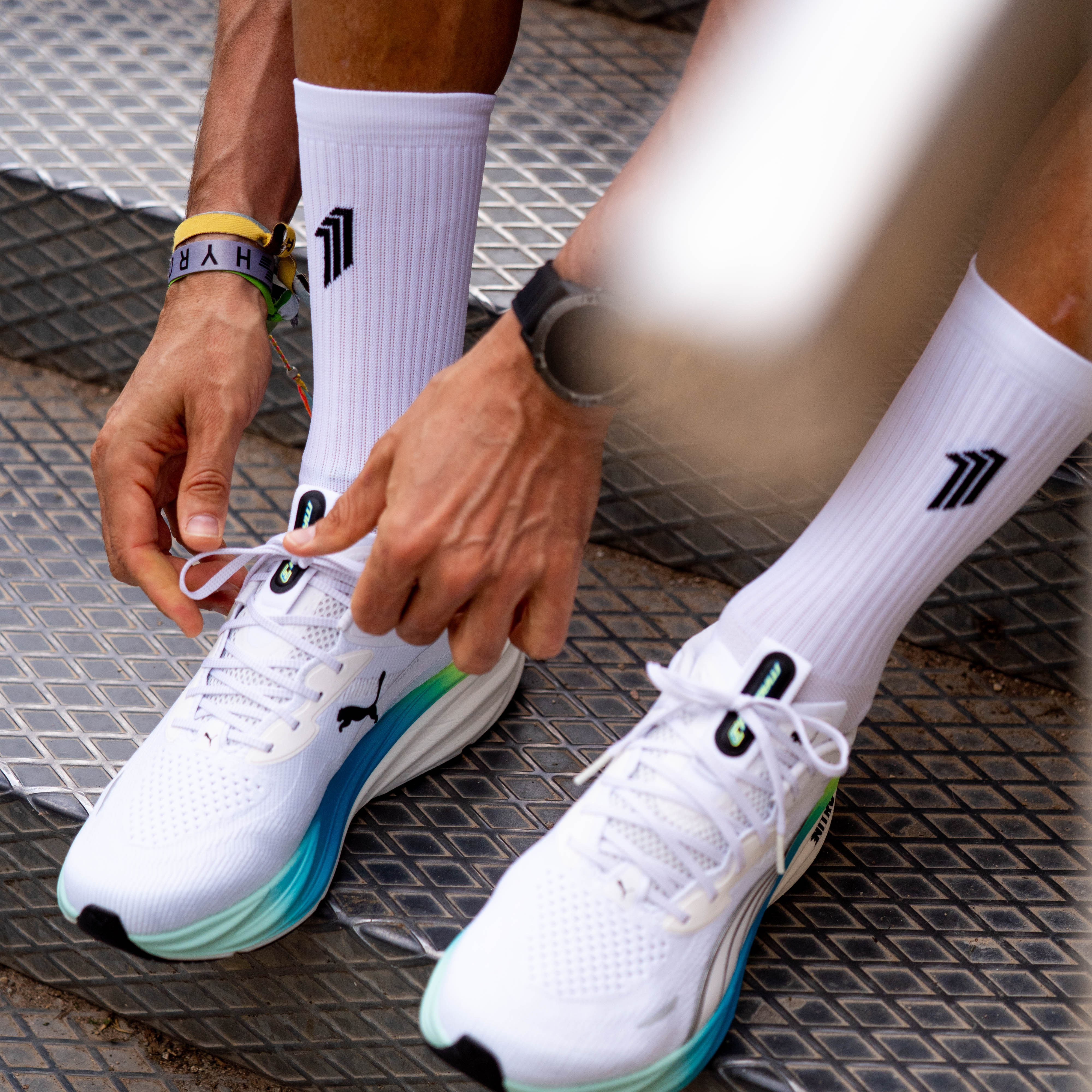 LEGEND WHITE - CHAUSSETTES DE FITNESS