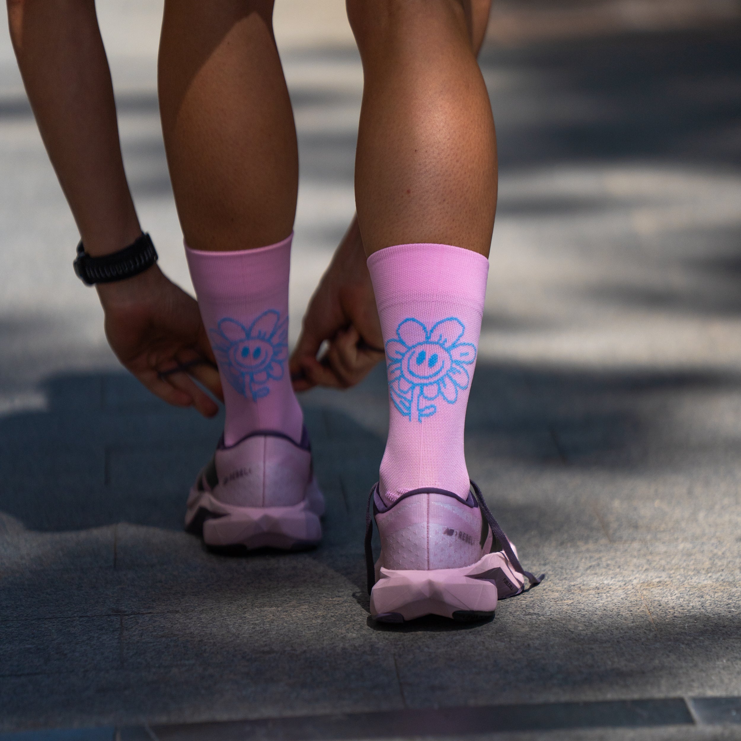 HAPPY DAY PINK - RUNNING SOCKS