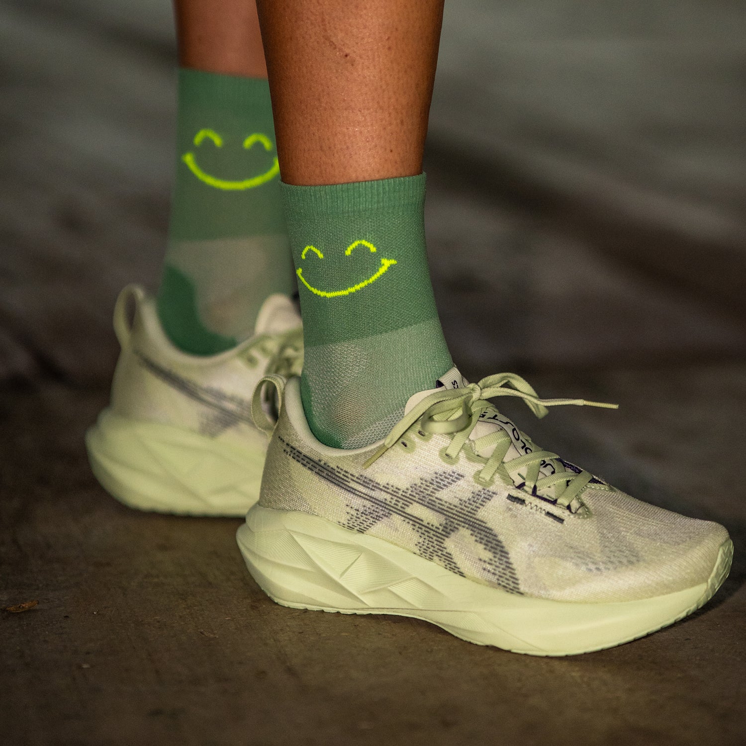 HAPPY MODE GREEN - CHAUSSETTES DE COURSE ULTRALÉGÈRES