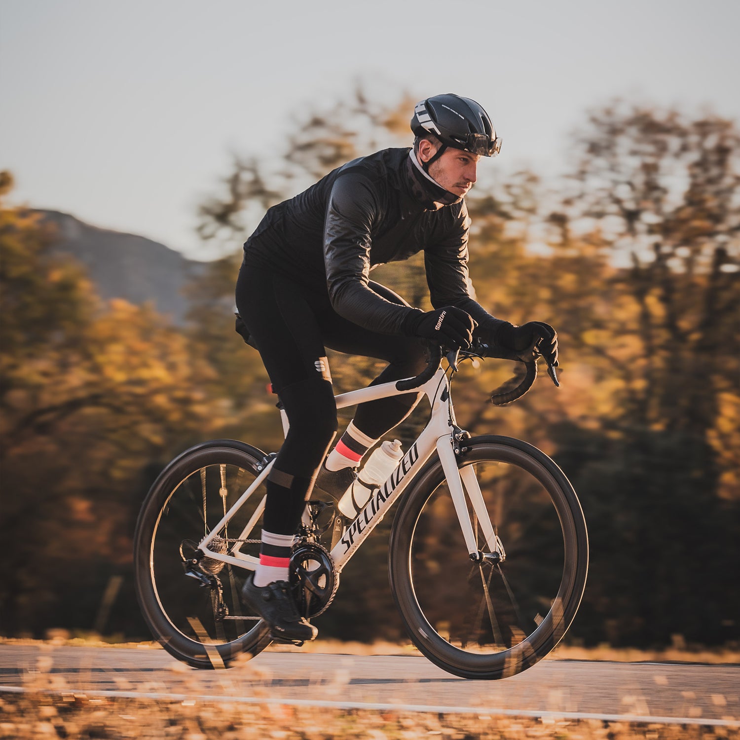 SUB 0 REFLECTIVE WHITE - MERINO CYCLING SOCKS