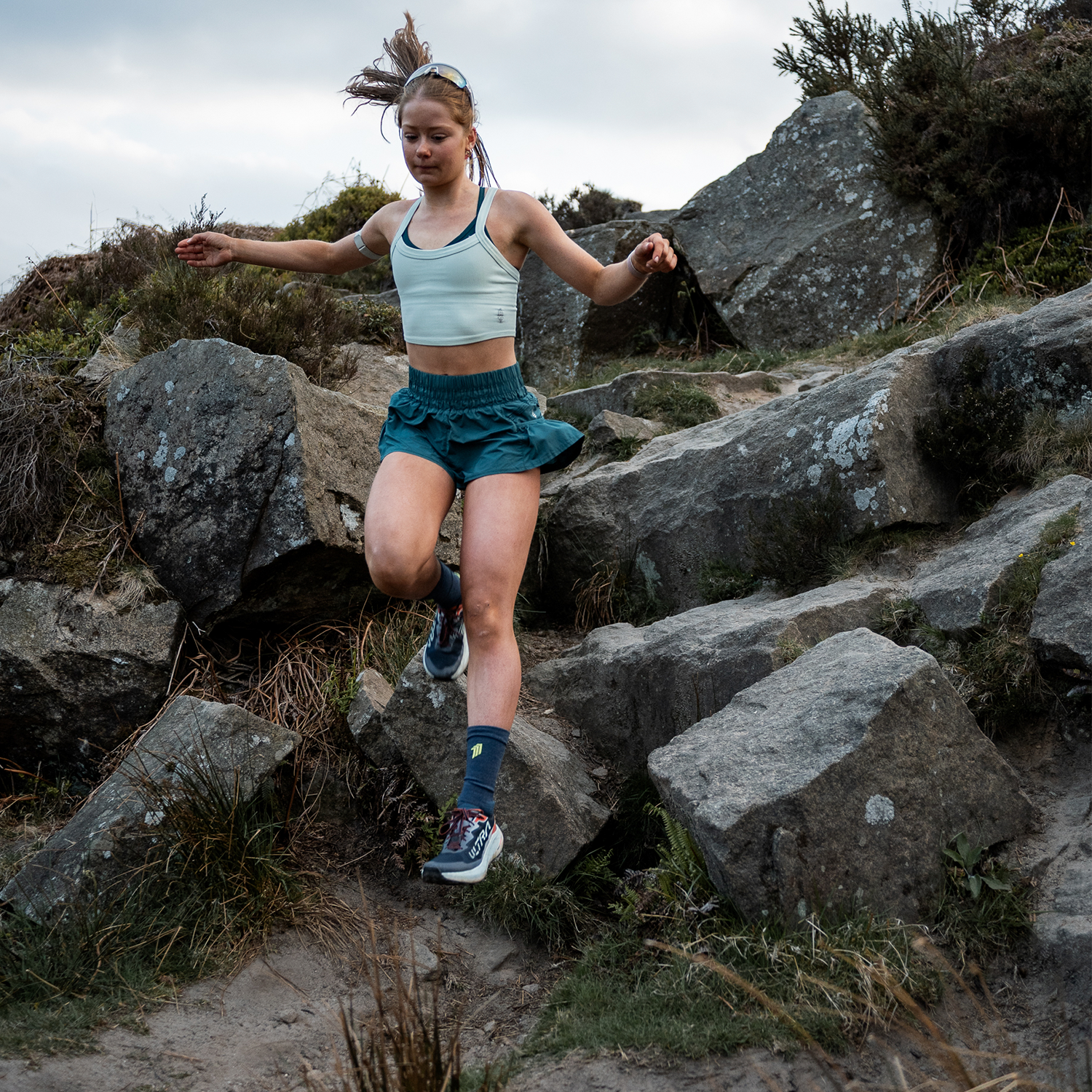 PATHLESS BLUE - TRAIL-SOCKEN