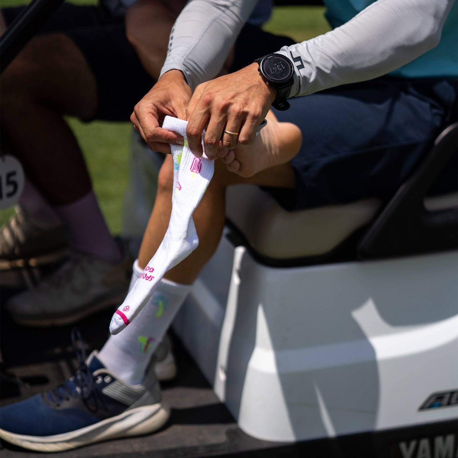 SUMMER NIGHT WHITE - CALCETÍN GOLF