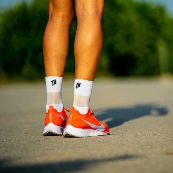 MARATHON WHITE - CHAUSSETTES DE COURSE MARATHON