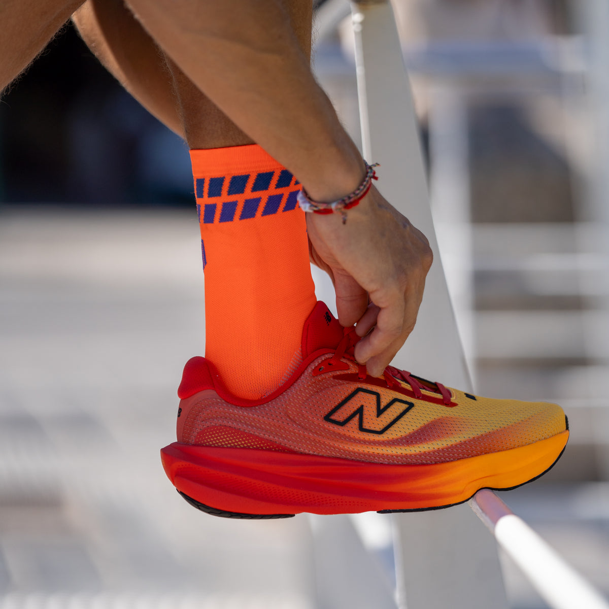 ULTRALIGHT PRO STRIPED ORANGE - CALCETÍN RUN ULTRALIGHT