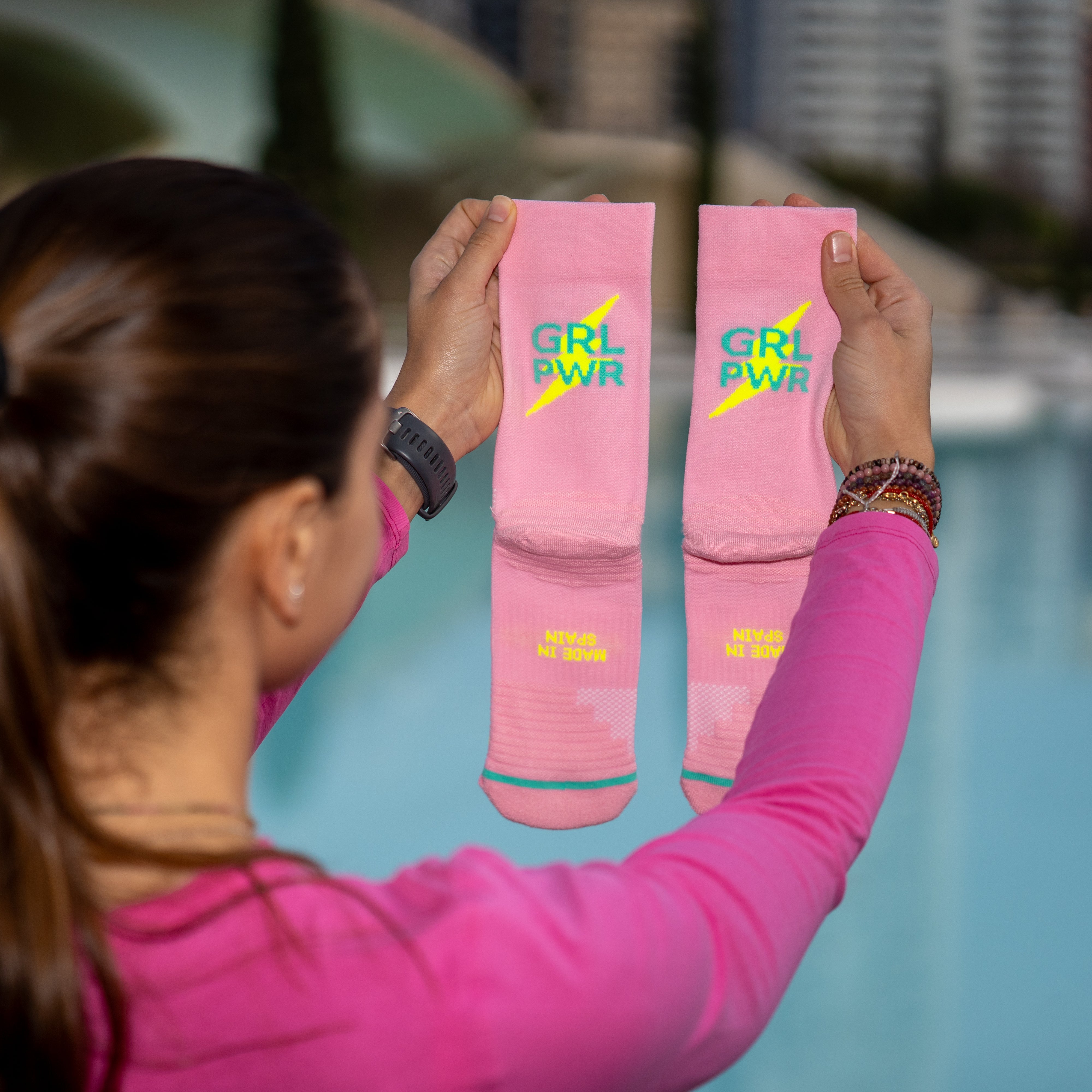 GIRLS POWER PINK - CALCETÍN RUNNING