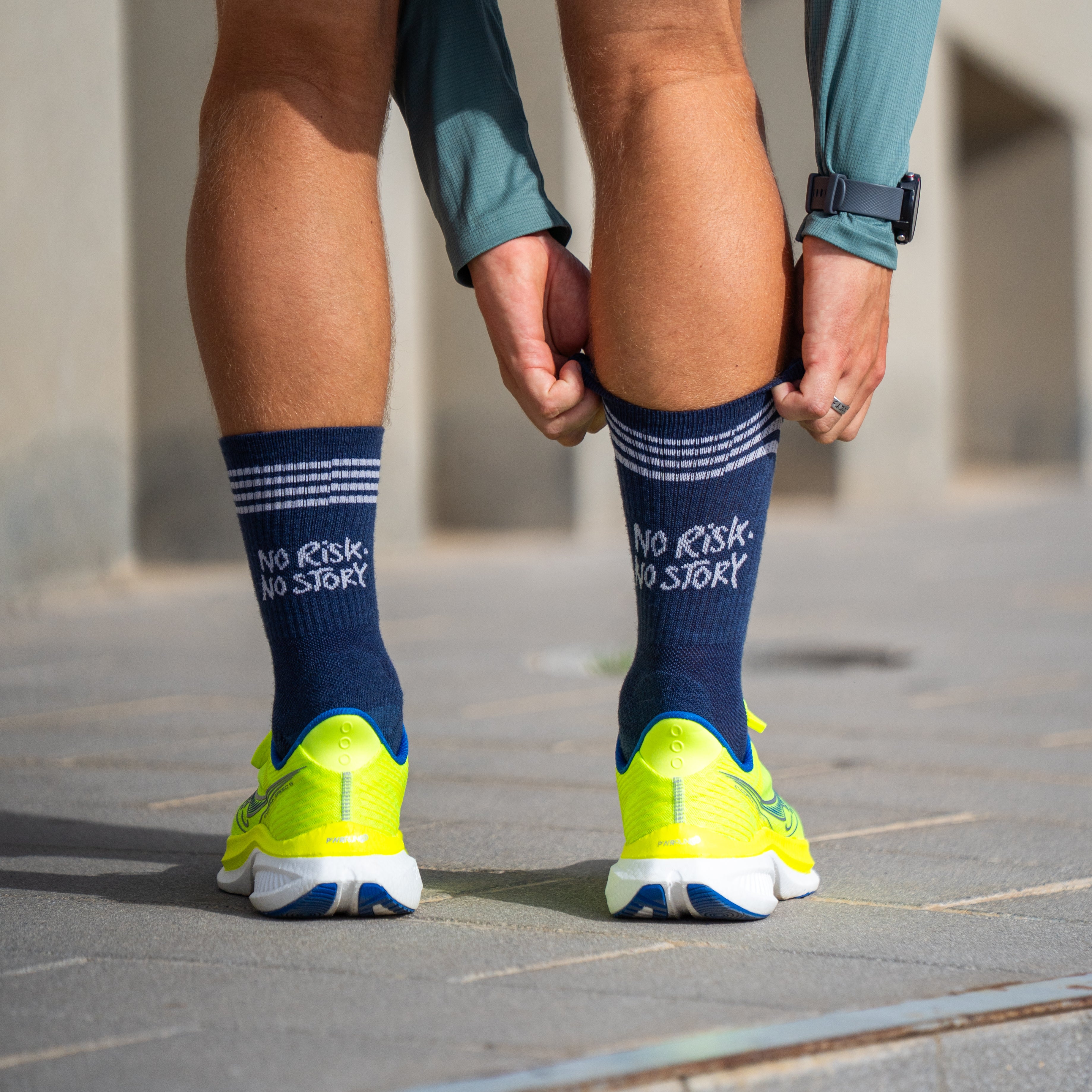 NO RISK BLUE - CHAUSSETTE DE COURSE HIVER