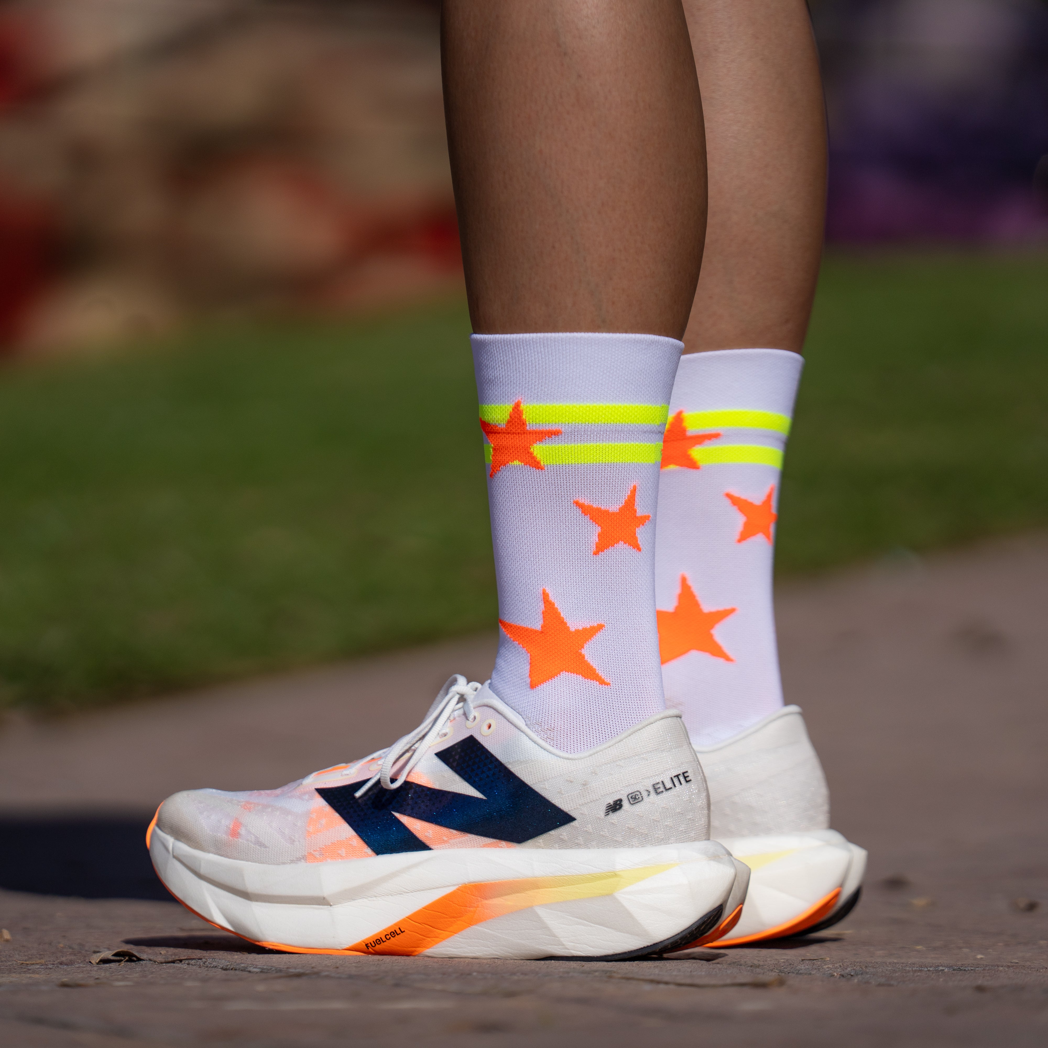 RUN STAR ORANGE - CHAUSSETTE DE COURSE