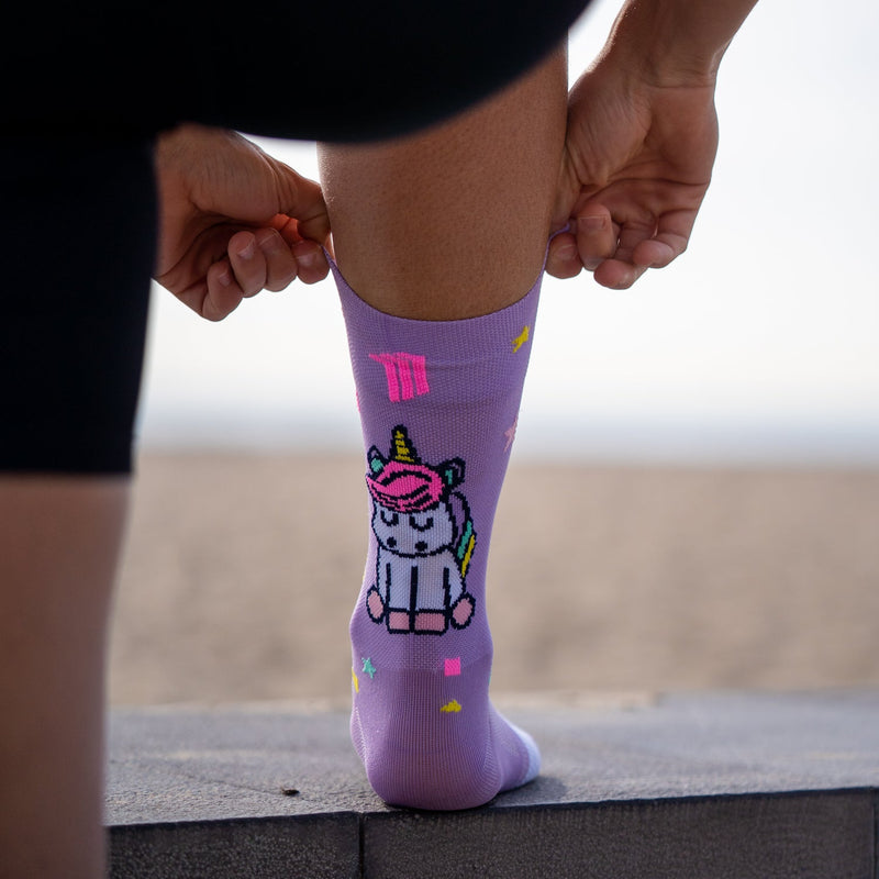 Calcetines BE STRONG fucsia de running