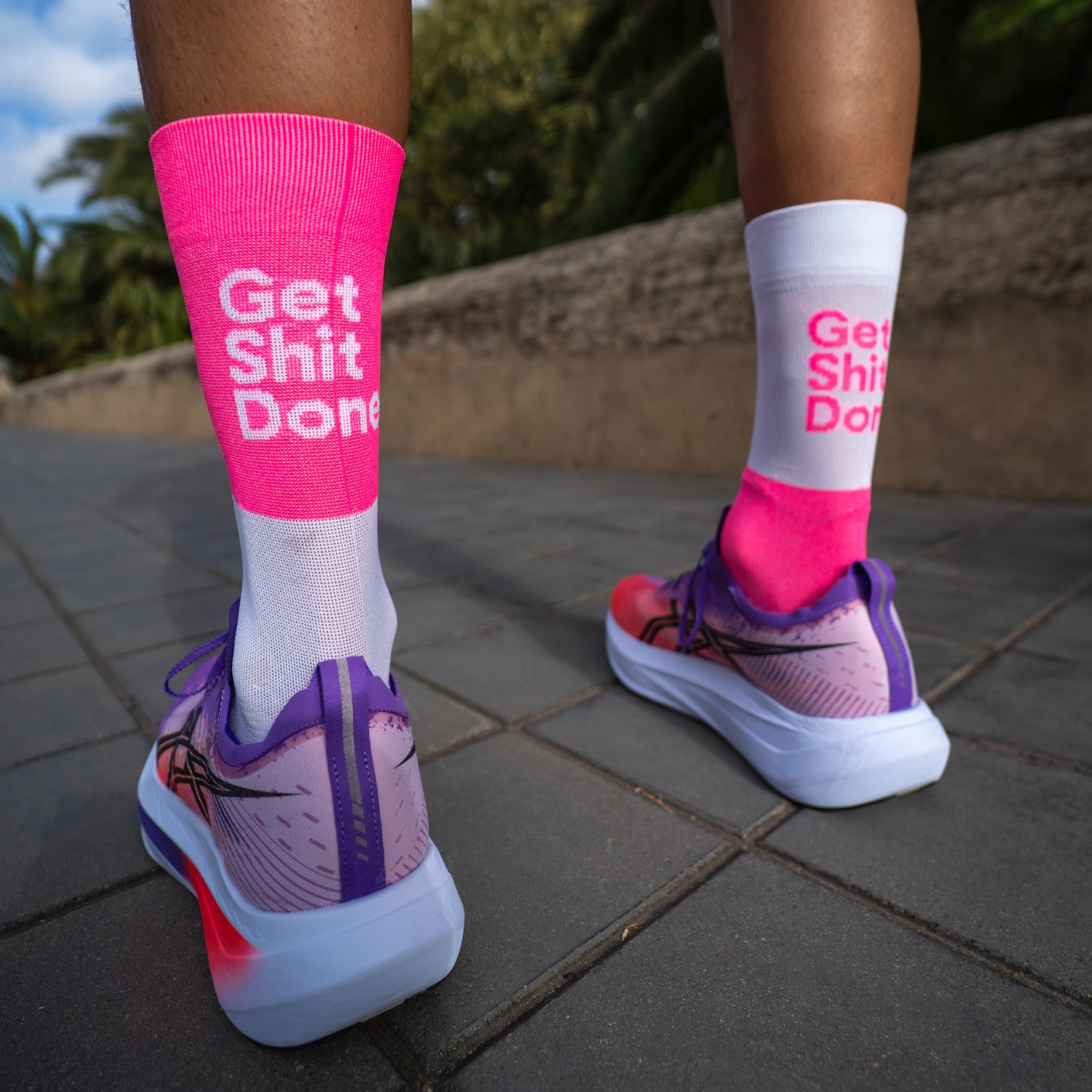 GET SHIT DONE PINK - RUNNING SOCKS