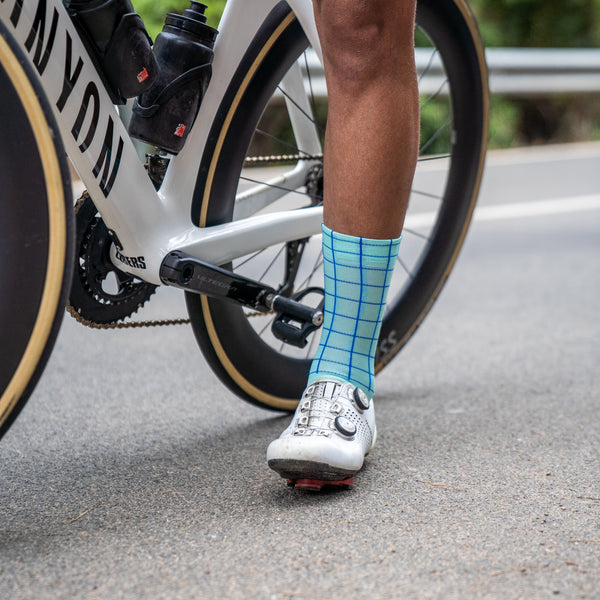 Calcetines para ciclismo Hombre y Mujer S1 Cyan Trollstigen SIROKO Cian