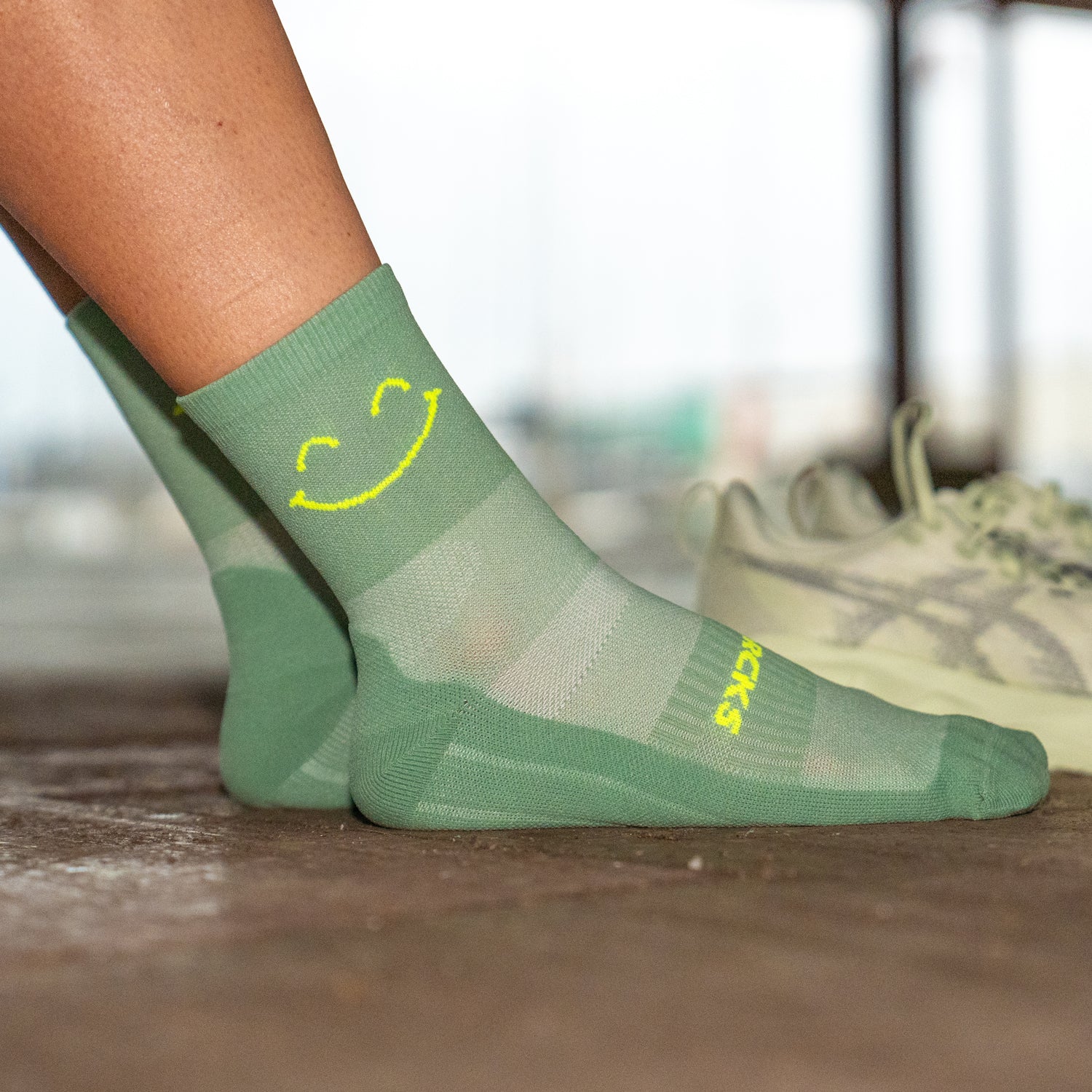 HAPPY MODE GREEN - CHAUSSETTES DE COURSE ULTRALÉGÈRES