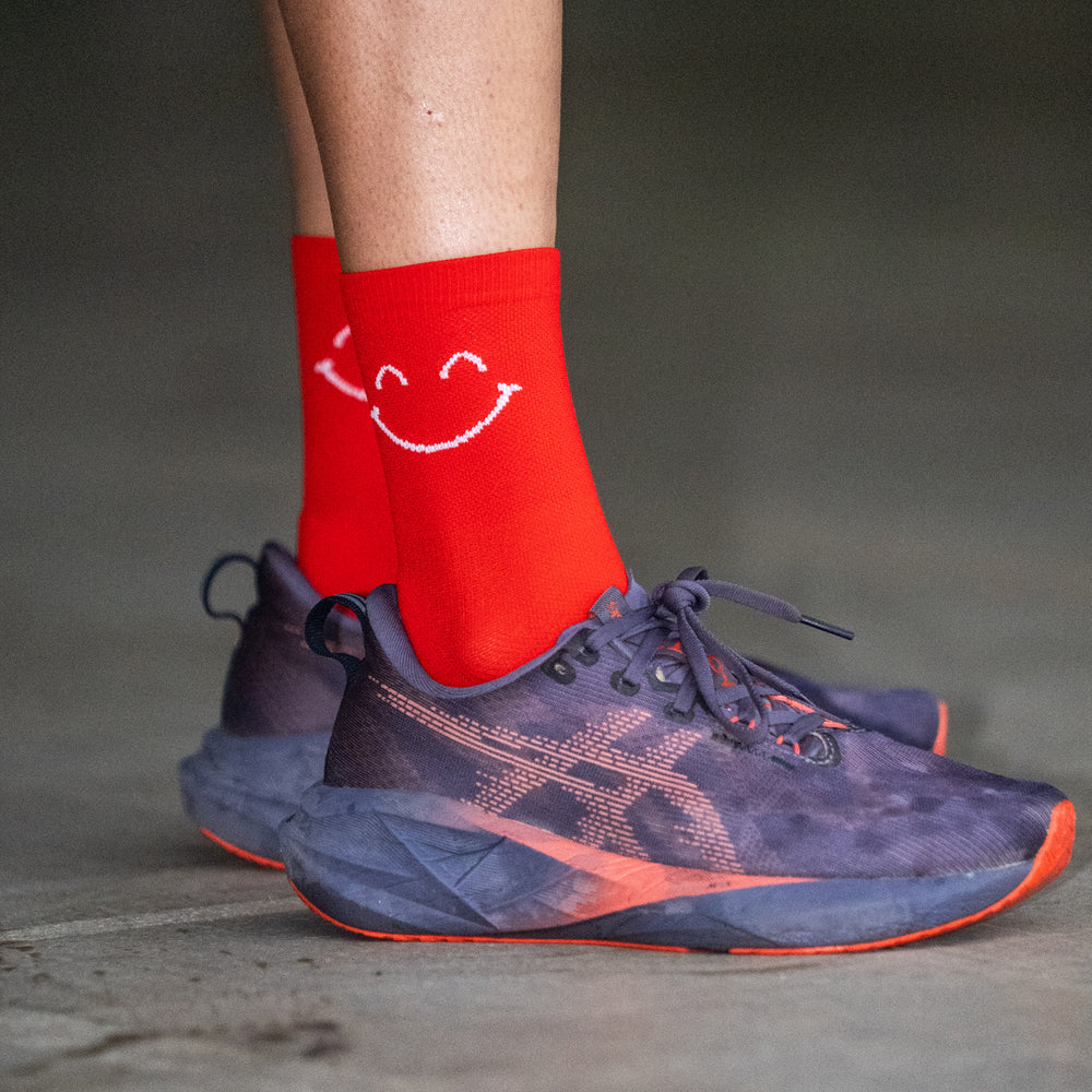 HAPPY MODE RED - PRO COMFORT RUNNING SOCKS