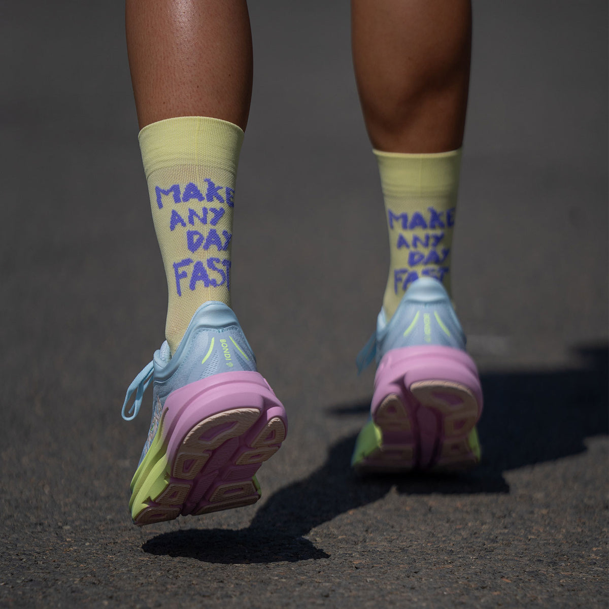 MAKE ANY DAY YELLOW - RUNNING SOCKS