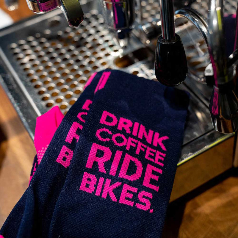 DRINK COFFEE PINK - CALCETÍN CICLISMO