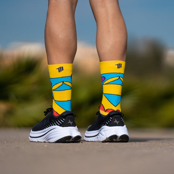 Calcetines Running Ultrarun Pro Fit Naranja Flúor – HappyTraining Socks